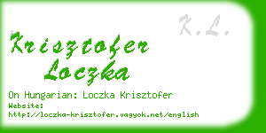 krisztofer loczka business card